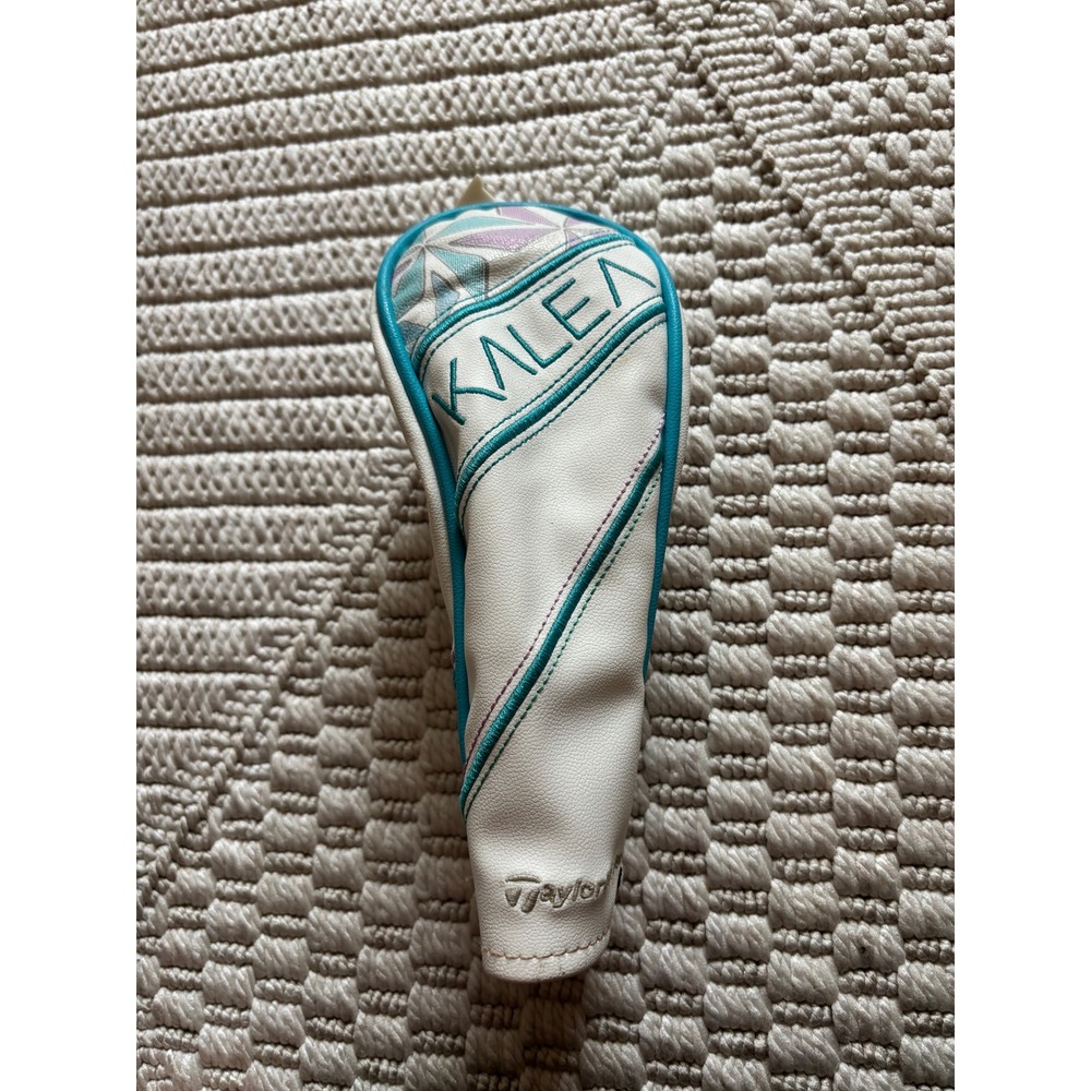 TaylorMade Kalea Driver‎ Headcover Golf Club Cover Summer Geometric Teal/White